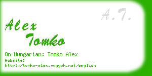 alex tomko business card